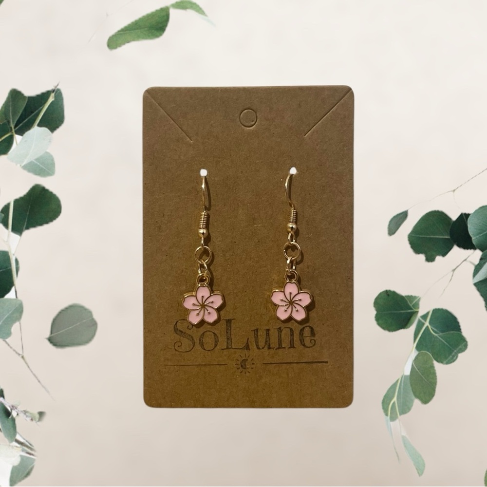 Sakura Pink Floral Earrings